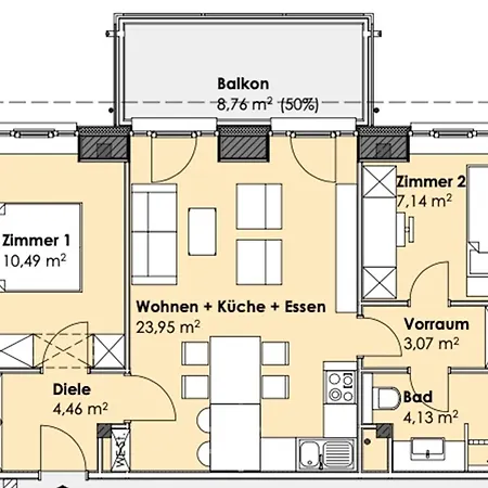 Prora - Mit Balkon, Meerblick, Gemeinschaftssauna Und E-ladestation - Ostwind